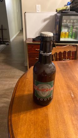 2001 Budweiser bud bowl glass bottle