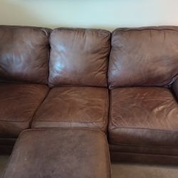 3 Pc Clayton Marcus (Real Leather) Living Room Set