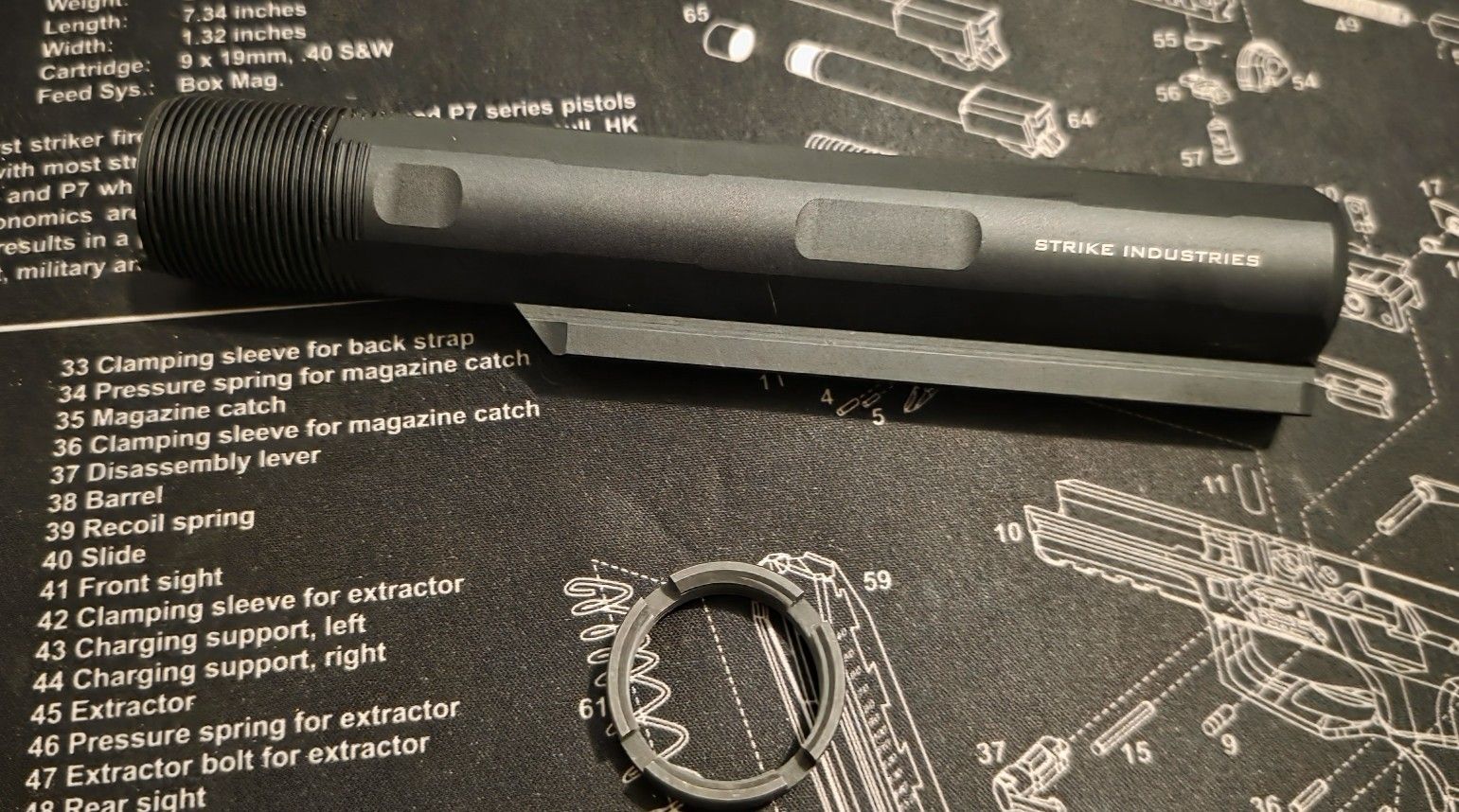 Strike Industries Advanced Receiver Extension Buffer Tube (Black)