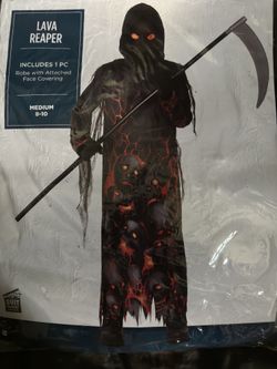 Halloween Boys Grim Reaper Costume Size Medium 8/10