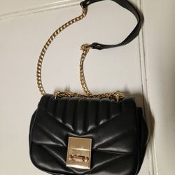 NEW Aldo Quilted Crossbody Bag – Black & Gold