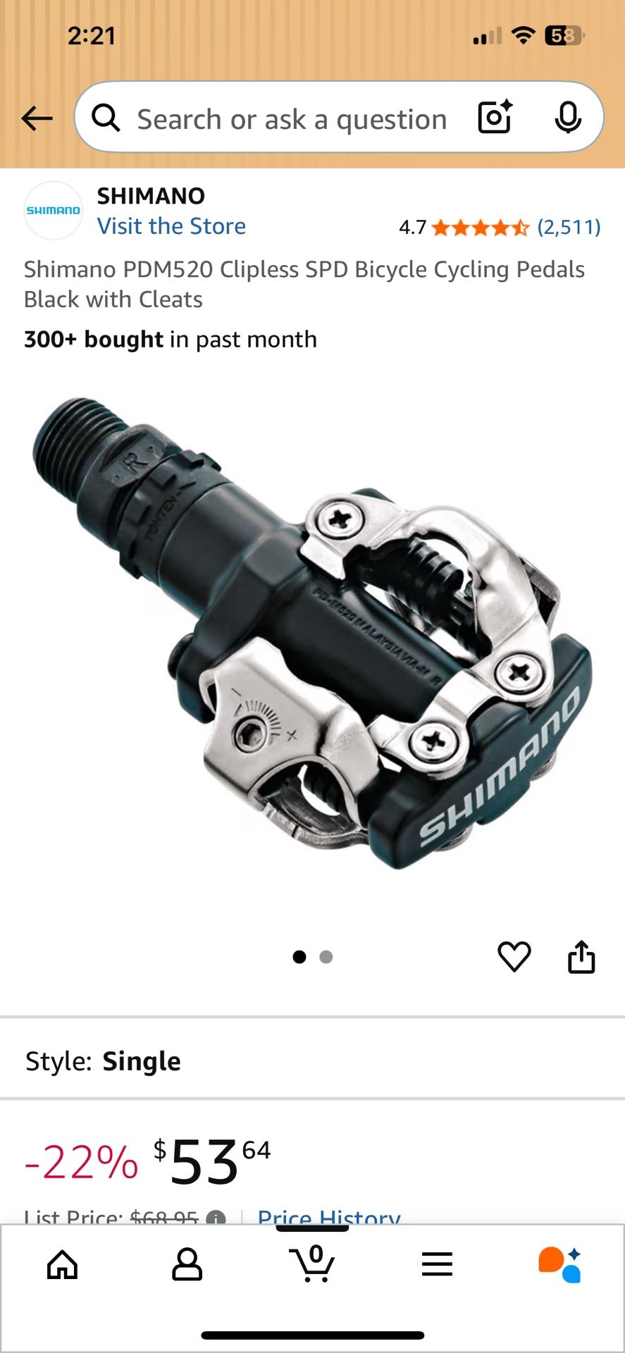 Shimano PDM520 Pedals
