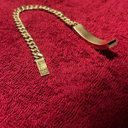 10k Cuban link ID Bracelet
