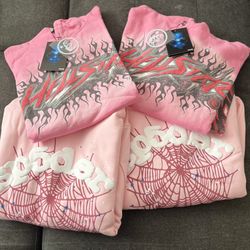 Pink Spider Hoodie And Hellstar
