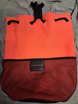 Victoria Secret neon pink drawstring bag