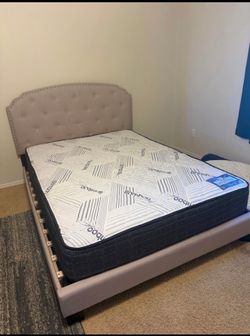 Full/Queen bed frame w/ mattress