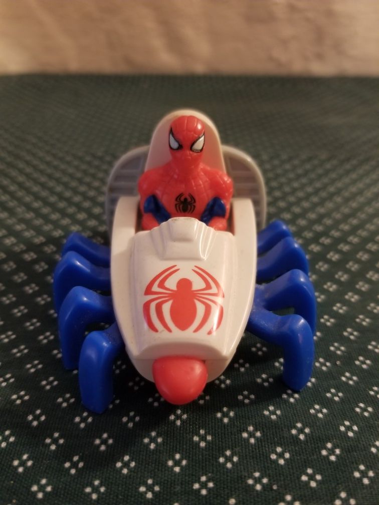 1995 Vintage Spiderman Crawler Toy Car 5" McDonalds Action Figure Car Marvel Spiderman