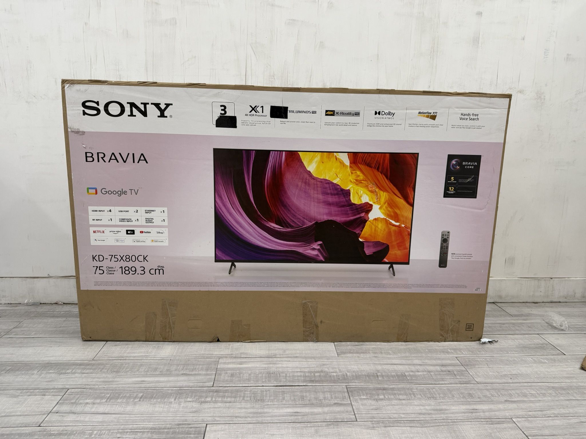75 “ Sony Smart 4K BRAVIA HDR TV