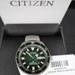 Citizen Promaster NY0121-50X Automatic Diver 200m Green Dial 41mm Watch
