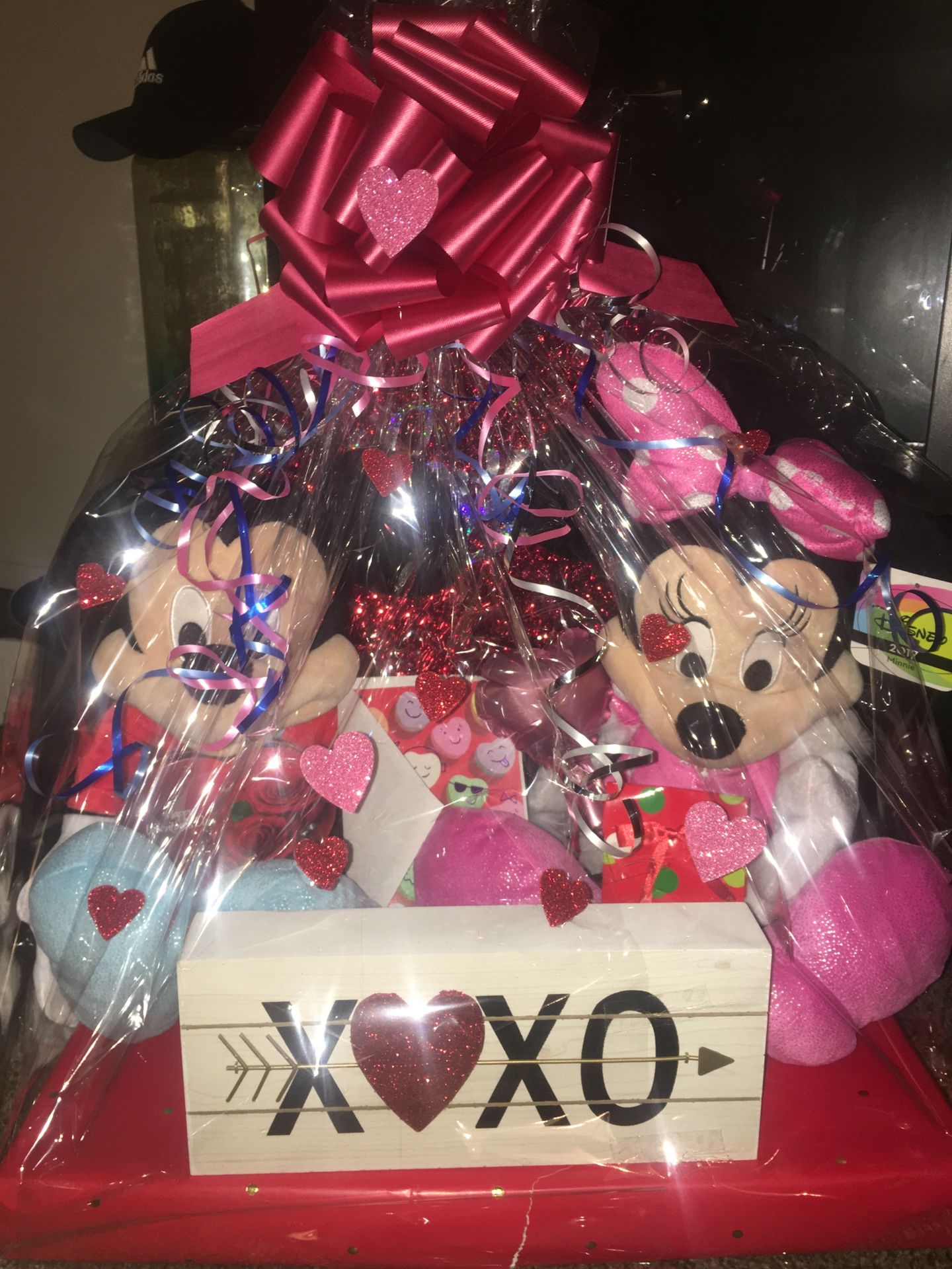 Custom made valentines baskets