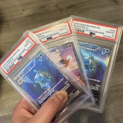 Pokemon 151 Trading Cards PSA 10 Blastoise & Charizard