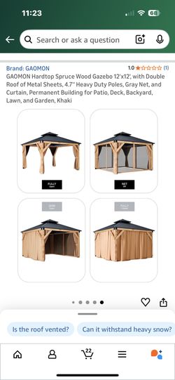 12’ X 12’ Curtain And Screen For Outdoor Gazebo