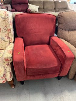 Red recliner chair (in store)