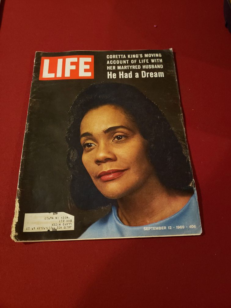 Life Magazine:Life Magazine September 12,1969 Coretta King He Had A Dream With VINTAGE ADS