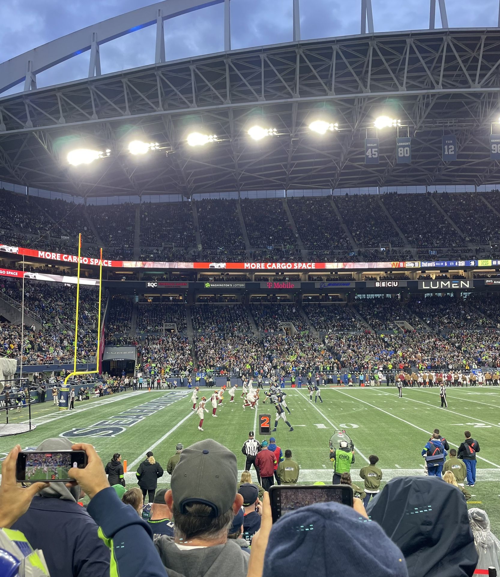 Seahawks @ Home, Aisle Seats, 8 Rows From Field!