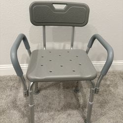 Medline Shower Chair with Back and Padded Arms