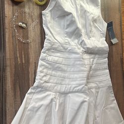 Girls White Dress Size 12