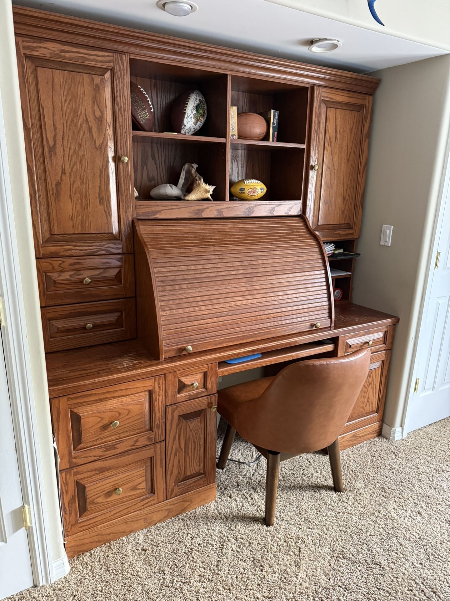Solid Oak Custom Desk- FREE