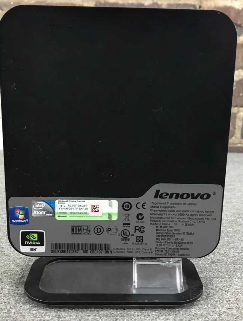 Micro  DeskTop  🖥  LENOVO  IdeaCentre  Q150 🔌  Atom  CPU  - Windows  7 HDMI,  AC Adapter,  - Work  Excellent  ✔️ 