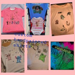 Custom Handpainted Shirts, Hats, Mouse Ears And Shoes