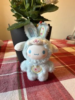 Cross dressing Bunny Keychain Blue NEW