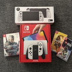 OLED Nintendo Switch with Games