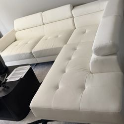 2 Piece Faux Leather Sectional