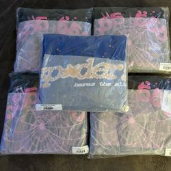 Black Angel Number/ Marina Blue Spider hoodies