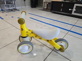 Yellow Toddler Balance Bike Tricycle, Sturdy
