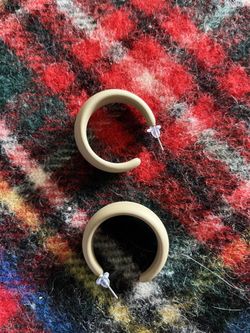 Taupe Hoop Earrings