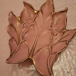 Pink & Gold Vintage Ceramic Ashtray