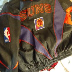 Vintage Phoenix Suns Pro Player Leather Jacket