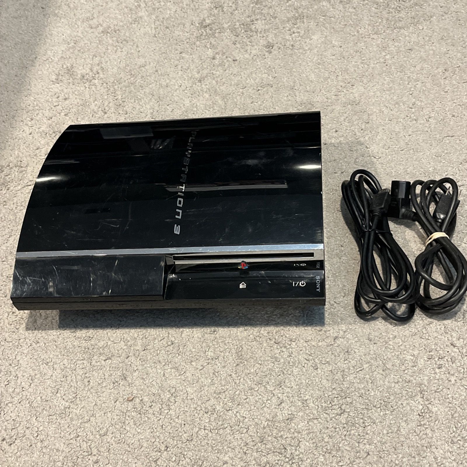 Playstation 3 Fat CECHE01 PS3 80GB Backwards Compatible Console w/ Cords Tested