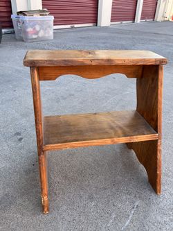 Old Wood Step Stool 