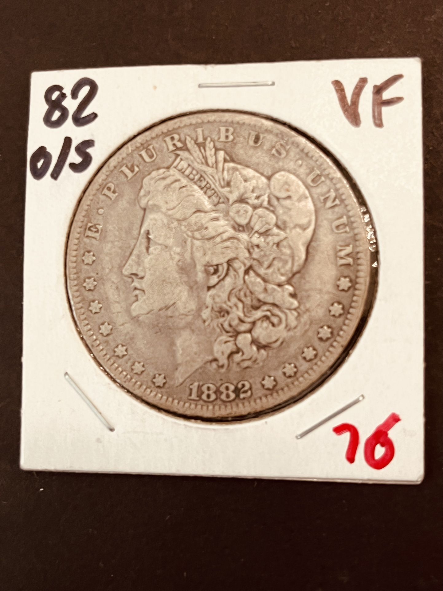 1882 O/S Morgan Silver Dollar VF