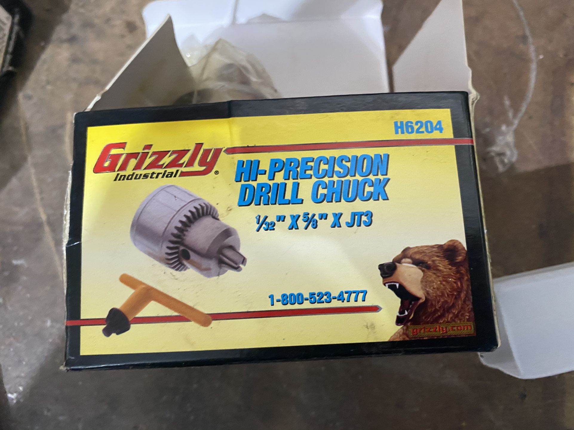Grizzly Industrial High Precision Drill Chuck And MT3 Tang End Drill Chuck