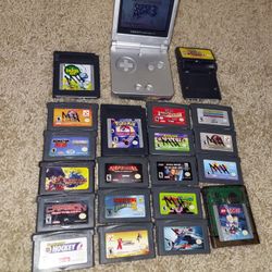 Gameboy Advance with 21 Games