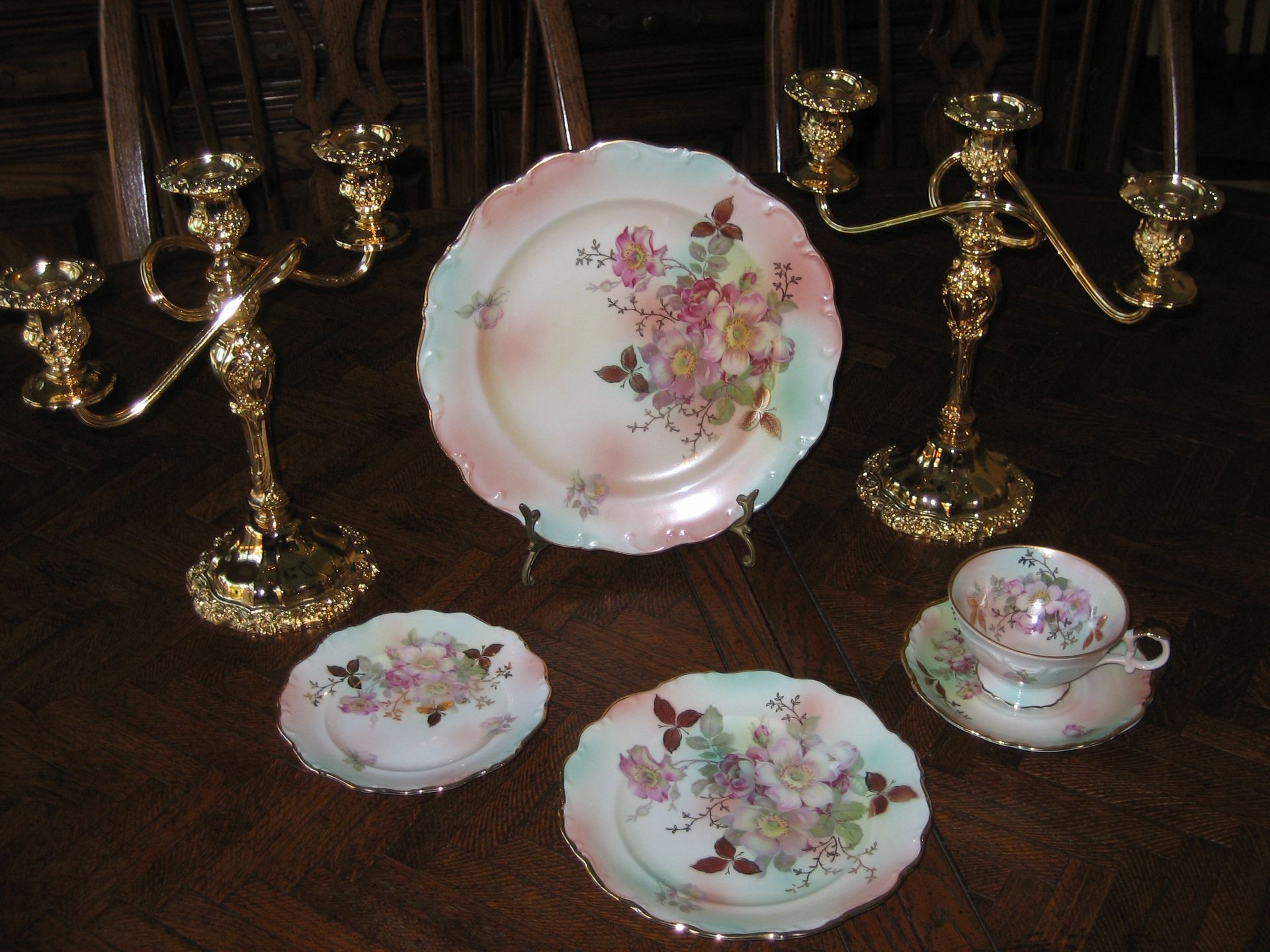 Antique Bavarian China Set Of 12,