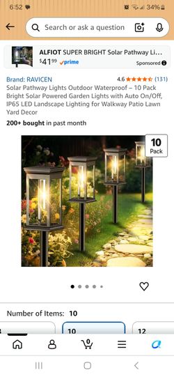 Solar lights pathways lights 10 pack new in box pick up in Pomona $45