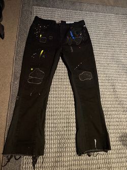 Gallery Dept. Black Painted Flare Jeans
