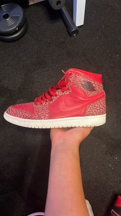 Air Jordan 1 Red Elephant Print