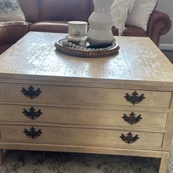Sherrill Occasional Rustic Coffee Table - LIKE NEW