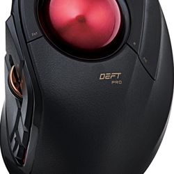ELECOM DEFT PRO Trackball Mouse, Wired, Wireless, Bluetooth 3 Types Connection, Ergonomic Design, 8-Button Function, Red Ball, Windows11, MacOS (
