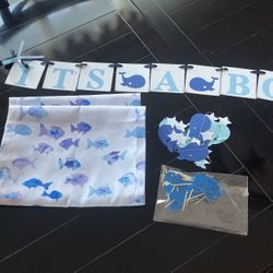 Like New It’s A Boy Baby Whale Shower Decor