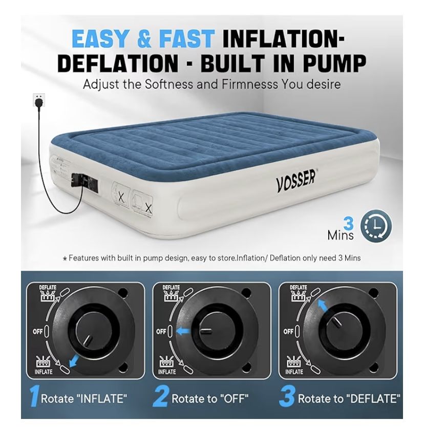 15 Inch Inflatable Bed Vosser