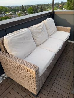 Outdoor couch and cushions