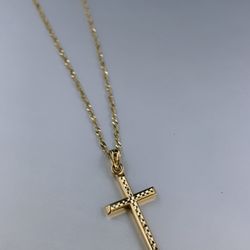 14k Gold Cross Necklace