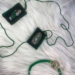 San Judas Escapulario and Bracelet Set