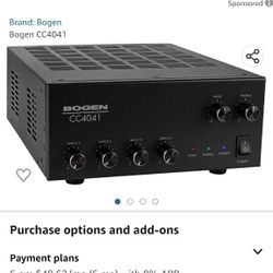BOGEN CC4041 | AMPLIFIER,40W,4IN/1PRIORITY LV