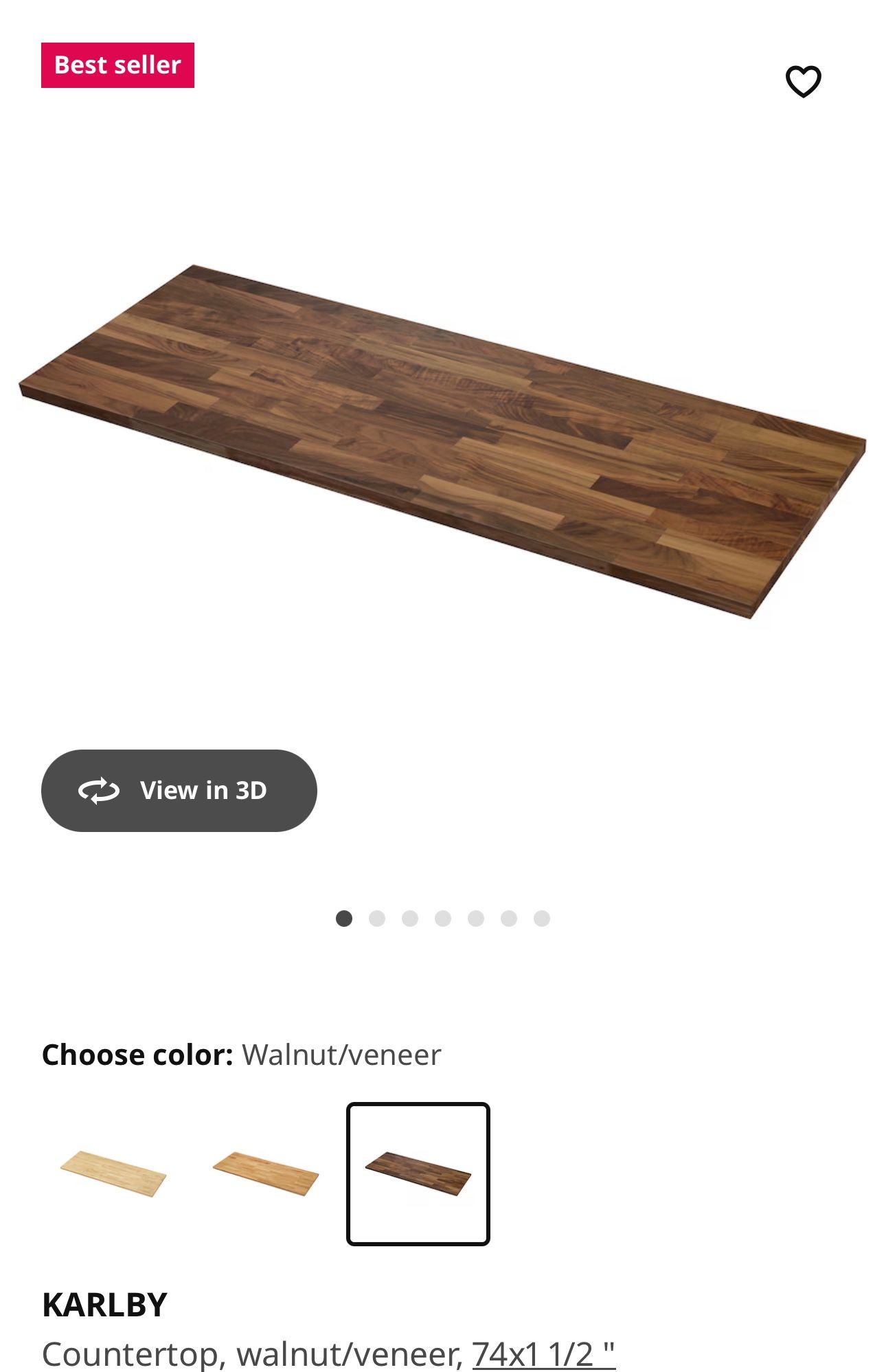 IKEA karlby desk/countertop walnut